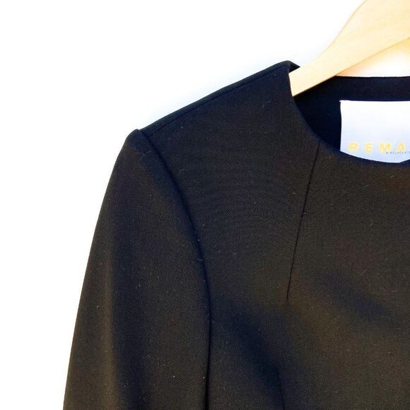 REMAIN BIRGER CHRISTENSEN Biasini Cropped Twill Black Button Blazer - Picture 6 of 9